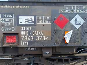 Beschädigte Warntafel